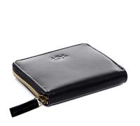 SID & VAIN® Portafoglio vera pelle nero HANNAH piccolo pochette borsellino portamonete donna cuoio