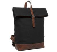 SID & VAIN® Zaino vera pelle TATUM grande borsa a spalla borsa a zainetto backpack uomo donna nero prodotto artigianale