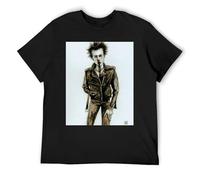 Sid Vicious maglietta oversize con stampa grafica in cotone streetwear camicia a maniche corte con design artistico audace, Nero , S