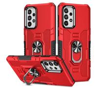 Sidande Custodia per Galaxy A32 4G Case, per Samsung A32 4G SM-A325F Cover con Supporto Integrato e Montaggio Magnetico Auto, Protezione 360° Antiurto Cover per Samsung Galaxy A32 4G Rosso