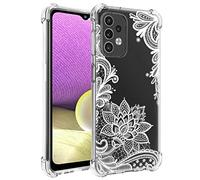 Sidande Custodia per Galaxy A33 5G Case, per Samsung A33 5G Sottile Custodia Protettiva in TPU Morbido e Flessibile con Motivo Trasparente Floreale Cover per Samsung Galaxy A33 5G mandala