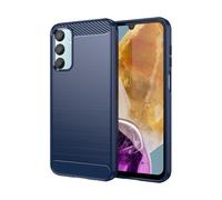 Sidande Custodia per Galaxy M15 5G Case/Galaxy F15 5G, per Samsung M15 SM-M156B Cover Ultra Sottile con Protezione dagli Urti in Fibra di Carbonio e Gomma TPU Cover per Samsung Galaxy M15 5G Blu Scuro