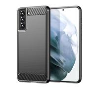 Sidande Custodia per Galaxy S21 Case, per Samsung S21 SM-G991B Cover Ultra Sottile con Protezione dagli Urti in Fibra di Carbonio e Gomma TPU Cover per Samsung Galaxy S21 5G Nero