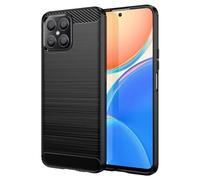 Sidande Custodia per Honor X8 Case, (Not fit X8 5G) TFYLX1 TFYLX2 Cover Ultra Sottile con Protezione dagli Urti in Fibra di Carbonio e Gomma TPU Cover per Huawei Honor X8 Nero