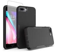 Sidande Custodia per iPhone 7 Plus/per iPhone 8 Plus con protezione in vetro temper ato per lo schermo Cover Protettiva Ultra Resistente a Doppio Strato Cover per iPhone 7 Plus/8 Plus 5.5" Viola Scuro