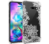 Sidande Custodia per LG G8X Thinq Case, per LG V50S ThinQ Sottile Custodia Protettiva in TPU Morbido e Flessibile con Motivo Trasparente Floreale Cover per LG G8X Thinq/V50S Thinq mandala