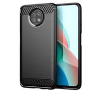 Sidande Custodia per Redmi Note 9T M2007J22G/Redmi Note 9 5G M2007J22C Cover Ultra Sottile con Protezione dagli Urti in Fibra di Carbonio e Gomma TPU Cover per Xiaomi Redmi Note 9 5G Nero