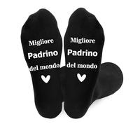 sidaopiu Idee Regalo Padrino Battesimo,Regali Per Padrino Cresima Compleanno Matrimonio Grazie Natale Festa Del Papà San Valentino Festa Del Papa Zio Uomo Pensione Divertenti Calzini Originali