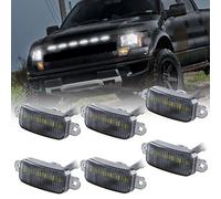 Sidaqi 6 in uno 18W Griglia anteriore per auto Griglia LED Luce bianca impermeabile DRL luminosa/Spia luminosa per pick-up, camion, ORV, Suv, Fo-rd F-150 Raptor Style 17-19 12V