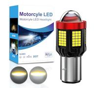 Sidaqi BA20D LED Lampadina faro moto bianco, 2800 lm, luminosità 300% BA20D H6, kit di conversione alto/basso tutto in uno per scooter moto 12-80V