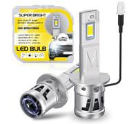 Sidaqi H1 Lampadina LED 6000K bianco con ventola 1:1 Dimensione 32000LM LED H1 Kit di conversione fari 12V per Hi/Lo Beam Fendinebbia Plug and Play-2PCS