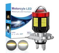 Sidaqi H4 LED Lampadina faro moto bianco, 2800 lm, luminosità 300% HB2 9003 H4, kit di conversione alto/basso tutto in uno per scooter moto 12-80V