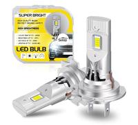 Sidaqi H7 Lampadina LED 6000K bianco con ventola 1:1 Dimensione 32000LM LED H7 Kit di conversione fari 12V per Hi/Lo Beam Fendinebbia Plug and Play-2PCS