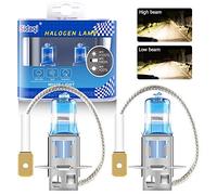 Sidaqi Lampadine alogene H3 55W per fari alogeni 5000K Bianco caldo ad alta luminosità Fendinebbia di ricambio a lunga durata, 2 pezzi