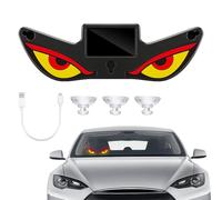 Sidaqi Luce Solare per Occhi da Diavolo per Finestrino Auto Wireless Dinamica Occhi da Demone Luce di Avvertimento USB Ricaricabile Occhi a LED per Auto SUV Camion Furgoni Parabrezza - 1PC