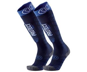 Sidas Calze da sci per uomo e donna, Ski Protect, In lana merino, Protezione tibiale integrata, Calore naturale quando fa freddo e Regolazione dell'umidità (IT, Numero, 42, 44, Regular, Regular)