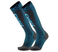 Sidas Ski Expert - Calze da sci unisex, rinforzate, comode, alte prestazioni, polsini a costine, spessore medio, Uni Blu, 42-44