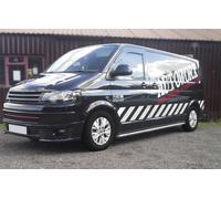 Side Bars + LED Bianchi + Luci Sotto Per Volkswagen T5 Transporter Caravelle