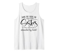 Side By Side Miles Apart Sisters Connected by Heart Sister Canotta