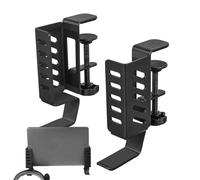 Side Desk Laptop Storage Rack - Carbon Steel Side Desk Laptop Organizer | No Drilling Adjustable Laptops Holder SideDesk Organizer | Clip Desks Shelf for Small Space for Laptops, Folders, Books