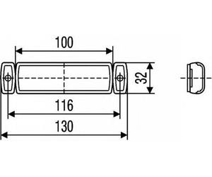 SIDE MARKER ORIZZ, 12V, C CAT