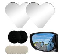 Side Mirror Blind Spot,2 pezzi regolabili Heart Shaped Rearview Convex Mirror - Multi-Purpose Heart Shaped Safety Assist Wide Angle Glass Auto Accessories For Women Men Driving
