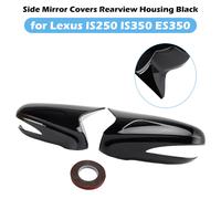 Side Mirror Covers Rearview Housing Black per Lexus IS250 IS350 ES350