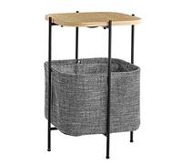 Side Shelf Small Bookshelf Art Storage Corner a Few Bedside Tables (Color : Black) (Wood Color)