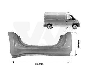 Side Skirt Destro Per Renault Master II Furgone FD JD ED/HD/UD Iveco Daily
