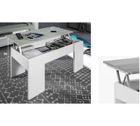 KIT TAVOLO CAFF ELEV.50X100X45/56H BIANCO/CEMEN