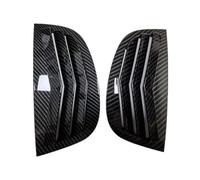 Side Window Scoop Feritoie 2 pezzi adatti per Peugeot 208 2018-2024 copertura per feritoia di ventilazione laterale del lunotto posteriore dell'auto ABS Auto Copertura griglia lunotto(Carbon Look)