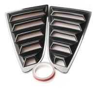 Side Window Scoop Feritoie Auto Copertura griglia 2 pezzi di alette per pannello spoiler posteriore, copertura per finestrino laterale, adatta per Ford Mustang 2015-2018.(Bright-black)