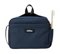 Sidecar - Kit da toilette compatto da viaggio con custodia impermeabile, tasche in rete, portaspazzolino e anello per appenderlo, organizer per borse da toilette per uomini e donne, blu marino
