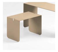 Sidetable in metallo DOUBLE 40 , Dimensioni 30x38xh 40 cm che può essere utilizzato sia come tavolino di servizio lato divano sia come semplice comodino colore beige RAL 1019 beige