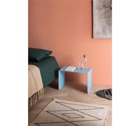 Sidetable in metallo DOUBLE 60, Dimensioni 30x38xh 60 cm - Peso 3,0 kg che può essere utilizzato sia come tavolino di servizio lato divano sia come semplice comodino Blu Lago blu