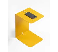 Sidetable in metallo DOUBLE 60 , Dimensioni 30x38xh 60 cm - Peso 3,5 kg che può essere utilizzato sia come tavolino di servizio lato divano sia come semplice comodino senape