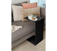 Sidetable in metallo DOUBLE 60 , Dimensioni 30x38xh 60 cm -Peso 3,5 kg che può essere utilizzato sia come tavolino di servizio lato divano sia come semplice comodino nero nero