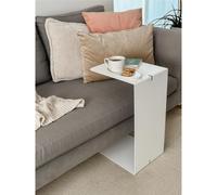 Sidetable in metallo DOUBLE 60 , Dimensioni 30x38xh 60 cm - Peso 3,5 kg che può essere utilizzato sia come tavolino di servizio lato divano sia come semplice comodino Bianco RAL 9003 liscio