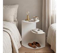 Sidetable SLOPE dal design minimal e moderno Dimensioni 37x38xh 50 cm che può essere utilizzato sia come tavolino di servizio lato divano o comodino colore slope bianco 9003 bianco