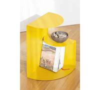 Sidetable SLOPE dal design minimal e moderno Dimensioni 37x38xh 50 cm che può essere utilizzato sia come tavolino di servizio lato divano sia come semplice comodino colore RAL 1005 giallo
