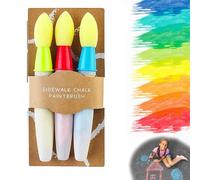 Sidewalk Chalk Paint Brush, DIY Sidewalk Chalk Paint Brush Set, Children Chalk Paint Art Toy Set, Add Water to The Brush and Use Washable, Easy to Clean