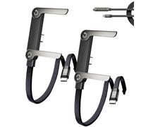 Sideways Phone Charger, Sideways, caricatore per cellulare, ricarica rapida, 240 W, USB C invisibile, cavo da 1,5 m, con supporto per telefono integrato per smartphone e tablet (2 pezzi)