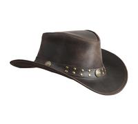 Sidewinder Cappello da Cowboy Australiano Unisex Adulto per Uomini e Donne modellabile Outback Stile Occidentale Tesa Larga, Marrone Scuro, XX-Large