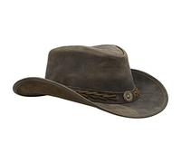Sidewinder Cappello da Cowboy Durevole Jungle Grain Leather Unisex Adulto per Uomo Modellabile Outback Stile Occidentale Tesa Larga