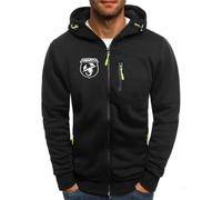 SIDHU Cappotto da Uomo per Abarth Felpe con Cappuccio Leggere ripiegabili Felpa con Cappuccio Corta Pullover Felpa con Cappuccio Casual con Zip Intera per Uomo,Black-L