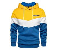 SIDHU Felpa con Cappuccio da Uomo per Duca-Ti Felpe con Cappuccio Patchwork ripiegabili Pullover Streetwear Felpa con Cappuccio Casual per Escursionismo, Viaggio, Campeggio,Yellow-3XL