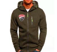 SIDHU Felpa con Cappuccio da Uomo per Duca-Ti Felpe con Cappuccio Patchwork ripiegabili Pullover Streetwear Felpa con Cappuccio Casual da Uomo,Army Green-L