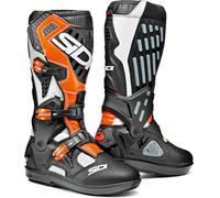Sidi Atojo SRS Stivali Motocross, nero-bianco-arancione, taglia 43 per maschi