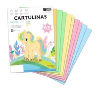 Sidi Cartoncino A3 Pastello 185 g - 25 Fogli - Ideale per Scrapbooking, Lavoretti e Stampanti Inkjet e Laser