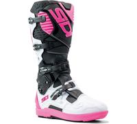 Sidi Crossfire 3 SRS Stivali Motocross, nero/bianco/rosa, Taglia 43
